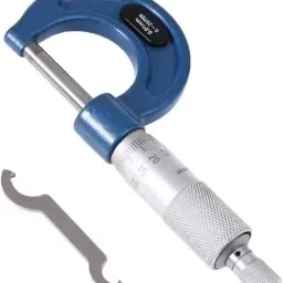 goodsbazaar Outside Micrometer 0-25mm/0.01mm With Two Side Carbide Tip With Adjusment Key Micrometer Screw Gauge image 3