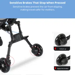 staranddaisy Stroller/ Pram For Baby / Infant with foldable Canopy & 5 - Point safety harness Stroller image 2