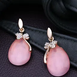 Elegant Fashion Gold Plated Buttefly Opal Crystal Drop Earrings for Women and Girls Crystal Metal Stud Earring-image-63