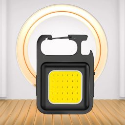 Mini LED COB Keychain Flashlight, With 4 Light Modes with long battery lifeW352 4 hrs Torch Emergency Light-image-95