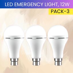 12W Rechargeable Inverter LED Bulb with Upto 4H.Power Cut Lighting Pack of_3M419 4 hrs Bulb Emergency Light-image-38