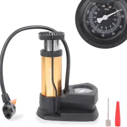Mini Foot Air Pump | Foot Activated Floor Air Pump with Gauge | Portable Ball, Balloon, Basketball Pump, Bicycle, Football Pump, Volleyball Pump Pump-image-25