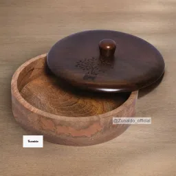 High Quality Hand crafted wooden roti box Serve Casserole-image-84