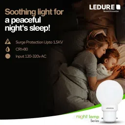 ledure 0.5 W Basic Round B22 LED Bulb image 4