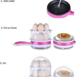 2 In 1 Double Layer Electric Non Stick Mini Egg Frying Pan Boiler. 1 boiller Egg Cooker (14 Eggs) 2_IN_1_EGG_BOILLER Egg Cooker-11