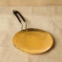 Brass Roti Tawa-NonToxic Roti Tawa - Pure Pital Brass Flat Pan for Chapati Tawa 10 cm diameter-image-16