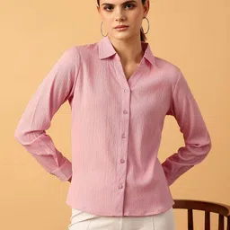 mint street Women Regular Fit Solid Casual Shirt-picture-5