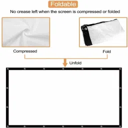 Sii Projector Screen Eyelet Foldable Projector Screen 6 Ft (W) x 4 Ft (H) Projector Screen (Width 184 cm x 123 cm Height) image 3