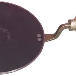 Good Quality Heavy Iron roti tawa black with wooden handle, suitable for roti/chapati/paratha, 9 Inches/ 23 centimeter Tawa 23 cm diameter-image-77