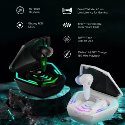 boat Immortal 131 w/ Beast Mode(40ms Low Latency), 40 Hours Playback & RGB Lights Bluetooth Headset image 2