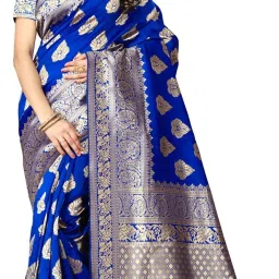 Woven Kanjivaram Silk Blend Saree-image-57
