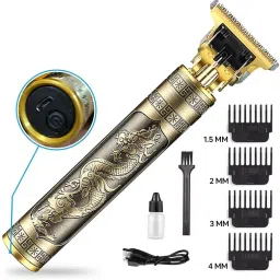 UZAN Trading Professional Golden t99 Trimmer 4 Guide Combs for Men T-Blade Trimmer Shaver For Men-image-46