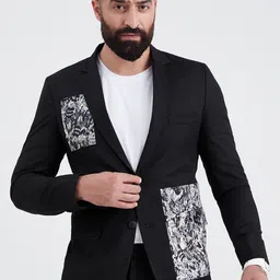 MR BUTTON Patch Detailed Single-Breasted Casual Blazer-8