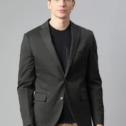 Matinique Men Olive-Green Solid Single-Breasted Casual Blazer-picture-55