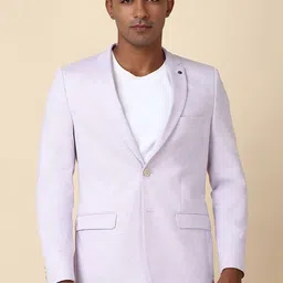 Allen Solly Textured Single-Breasted Notched Lapel Super Slim Fit Cotton Casual Blazer-picture-28