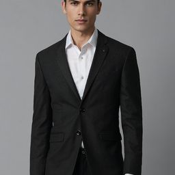 Louis Philippe Checked Notched Lapel Slim-Fit Single-Breasted Formal Blazers-picture-29