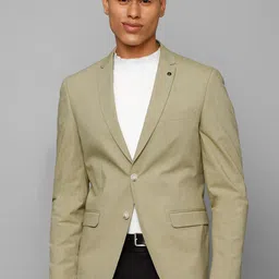 Allen Solly Men Slim-Fit Single Breasted Formal Blazer-image-90