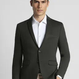 Peter England Elite Slim-Fit Single Breasted Formal Blazers-picture-23