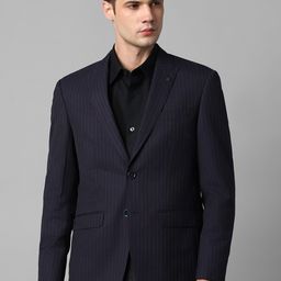 Louis Philippe Striped Single-Breasted Slim-Fit Blazers-picture-48