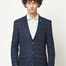 Crimsoune Club Men Checked Single-Breasted Casual Blazer-picture-3