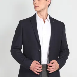 Arrow Notched Lapel Collar Single Breasted Formal Blazer-picture-7