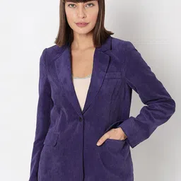 Vero Moda Ribbed Single-Breasted Formal Blazers-picture-30
