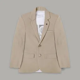CAVIO Boys Pure Cotton Notched Lapel Collar Single Breasted Blazer With T-Shirt-42