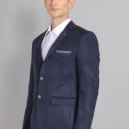 AD By Arvind Slim Fit Notched Lapel Collar Single Breasted Formal Blazers-image-73