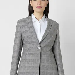 Van Heusen Woman Checked Single-Breasted Formal Blazer-picture-3