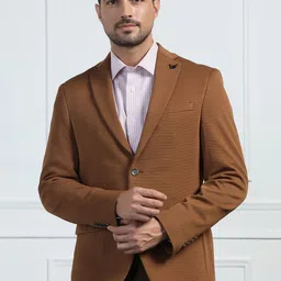 Blackberrys Textured Slim-Fit Single-Breasted Blazers-picture-7