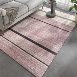 Grey Abstract Wool and Viscose 6 ft X 9 ft Hand Woven Carpet-image-93