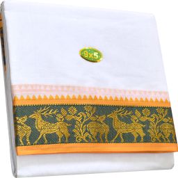 TUNI MANI SPL Panchakecham 9 X 5 Jacquard Self Design Men Dhoti-image-9
