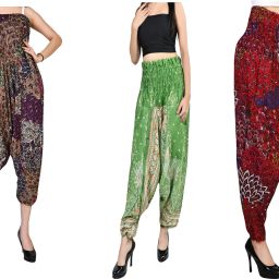 Printed Rayon, Cotton Women Harem Pants-image-58