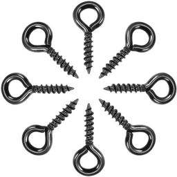 Black Color Eye Screw (4x8mm) for Jewellery Making Pack of 50 Pcs-image-17
