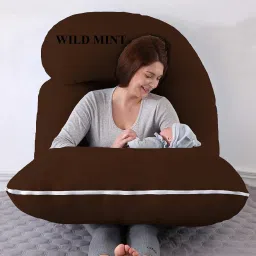 Ultra Soft J Shape Microfibre Solid Pregnancy Pillow Pack of 1-image-95