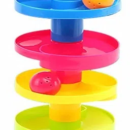 Ball Drop and Roll Swirling Tower for Baby and Toddler-20