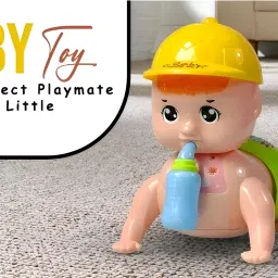 Musical Crawling Baby Toy for Babies Kids Dazzling Lights and Dynamic Sound-image-1