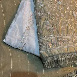 gumbertextiles Unstitched Organza Salwar Suit Material Dyed, Embroidered-picture-17