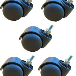 Twin Castor Wheels Threaded Set of 5 Pieces for revolving Chairs and Other revolving Products. Appliance Furniture Caster-20