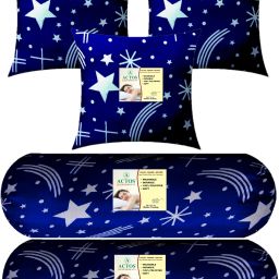 3 Cushion And 2 Bolster Microfibre Nature Bolster Pack of 5-image-66