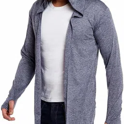 Men Full Sleeve Grey Shrug-image-46