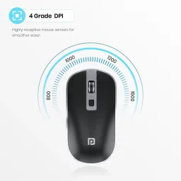 Portronics Toad 14 / Runs on single AA Battery,upto 1400 DPI,30 Lakhs + click life Wireless Optical Mouse image 5