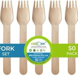 Disposable Wooden Dessert Fork, Salad Fork, Fruit Fork, Dinner Fork Set-10