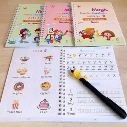 MAGIC PRACTICE COPYBOOK(4 BOOK+10REFILL+ 1Pen +1 Grip)Education Book-image-53