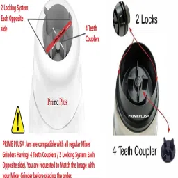 Prime Plus 530 ml Attachment For Mixer Grinder. Mixer Juicer Jar image 2