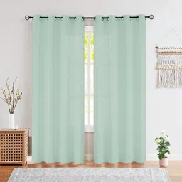 the purple tree 215 cm (7 ft) Cotton Semi Transparent Door Curtain (Pack Of 2)-picture-2