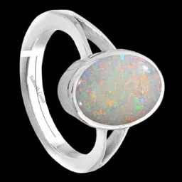 11.25 Ratti White Rashi Fire Opal Loose Gemstone Sterling Silver 925 Adjustable Sterling Silver Opal Silver Plated Ring-image-89