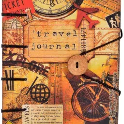 handcraft travel journal Regular Diary UNRULED 144 Pages-20