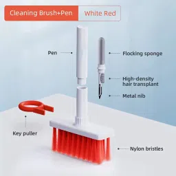 Jannick 5-in-1 Keyboard Cleaner Computer Mobile laptop Earphone Cleaning Kit Brush Tool for Computers, Laptops, Mobiles image 3
