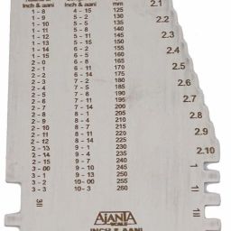 Ajanta Bangle & Bracelet Scale Gauge in Inch, Aani & Metric for Measuring Sizes of Bangles & Bracelets for Showroom, Workshop, Goldsmith, Jewellery Making & Repair, Hobby Crafts DIY Height Gauge-11